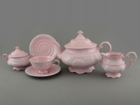 Чайный сервиз Leander Соната 3002 на 6 персон (15 предметов) розовый