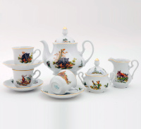 Чайный сервиз с оленем Leander - Мэри-Энн, декор 0363 (Охота) на 12 персон (27 предметов) 31907