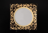 Набор тарелок Falkenporzellan Tosca Black Gold 27см 6шт квадратные