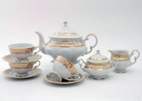 Золотой чайный сервиз Leander - Соната, декор 1373 на 6 персон (15 предметов) 31913