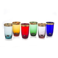 Цветной набор стаканов Kvetna Джесси Колорс 250мл 6 шт
