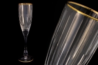 Набор подарочных бокалов для шампанского Same Пиза золото 150 мл 6 шт