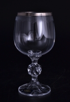 Набор бокалов для вина (портвейна) Crystalite Bohemia Клаудиа Платина 190мл 6шт