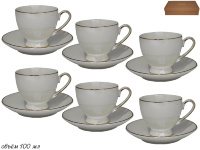 Набор кофейных пар Lenardi Изобэль на 6 персон (12 предметов) 105-752