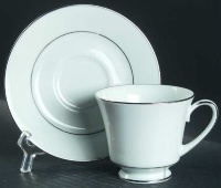 Костяной кофейный сервиз Noritake Regency silver на 12 персон (27 предметов)