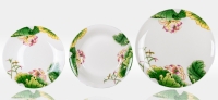 Набор тарелок (зеленый) для сервировки стола Japonica Нимфея на 6 персон 18 (предметов)