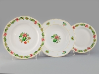 Набор тарелок (зеленый) для сервировки стола Leander Мэри-Энн Шишки на 6 персон 18 (предметов)
