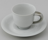 Набор белых кофейных пар Rudolf Kämpf Кельт декор 1122k на 6 персон (12 предметов)