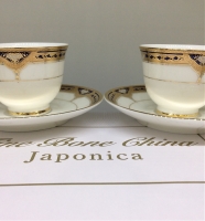 Набор кофейных пар из костяного фарфора Japonica Дворцовый кобальт на 2 персоны (4 предмета) 06-KY36-9