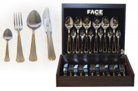 Подарочный набор столовых приборов Face Falperra Gold на 6 персон (24 предмета)