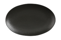 Черная тарелка овальная Maxwell and Williams Икра (чёрная) 25х16см
