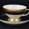 Набор для чая Falkenporzellan Rio black gold на 6 персон (12 предметов)