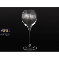 Набор бокалов на длинной ножке для вина Crystalite Bohemia Cecilia 390мл 6шт