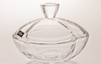 Настольная ваза для конфет Crystalite Bohemia Смайл 18см с крышкой