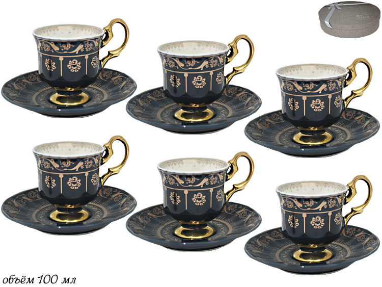 Набор кофейных пар Lenardi на 6 персон (12 предметов) 181-047